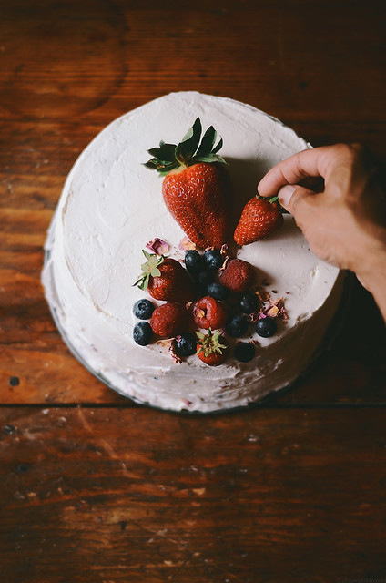 Chai and Rose Fresh Berry Cake | A Brown Table