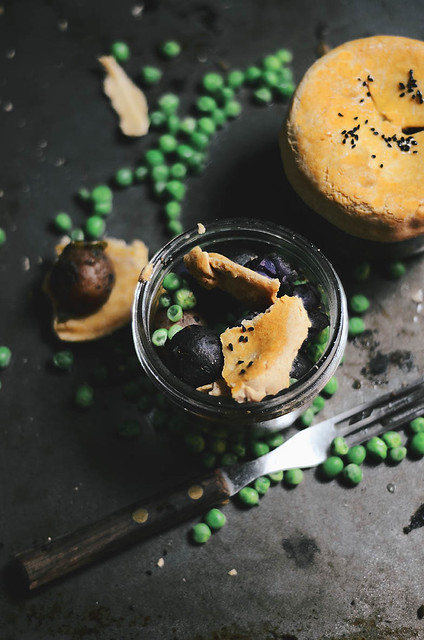 mini samosa pot pies with tricolored marble potatoes and peas | A Brown Table