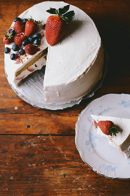 Chai and Rose Fresh Berry Cake | A Brown Table