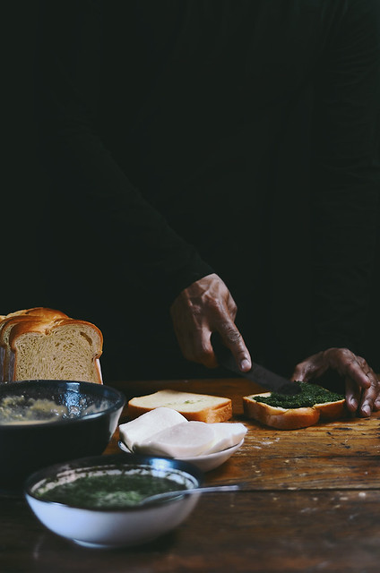 chickpea battered green chutney and mozzarella sandwiches | A Brown Table