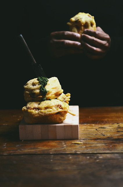 chickpea battered green chutney and mozzarella sandwiches | A Brown Table