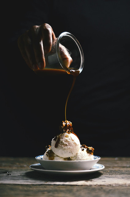 Popcorn Ice Cream with Salted Caramel PopCorn |  A Brown Table