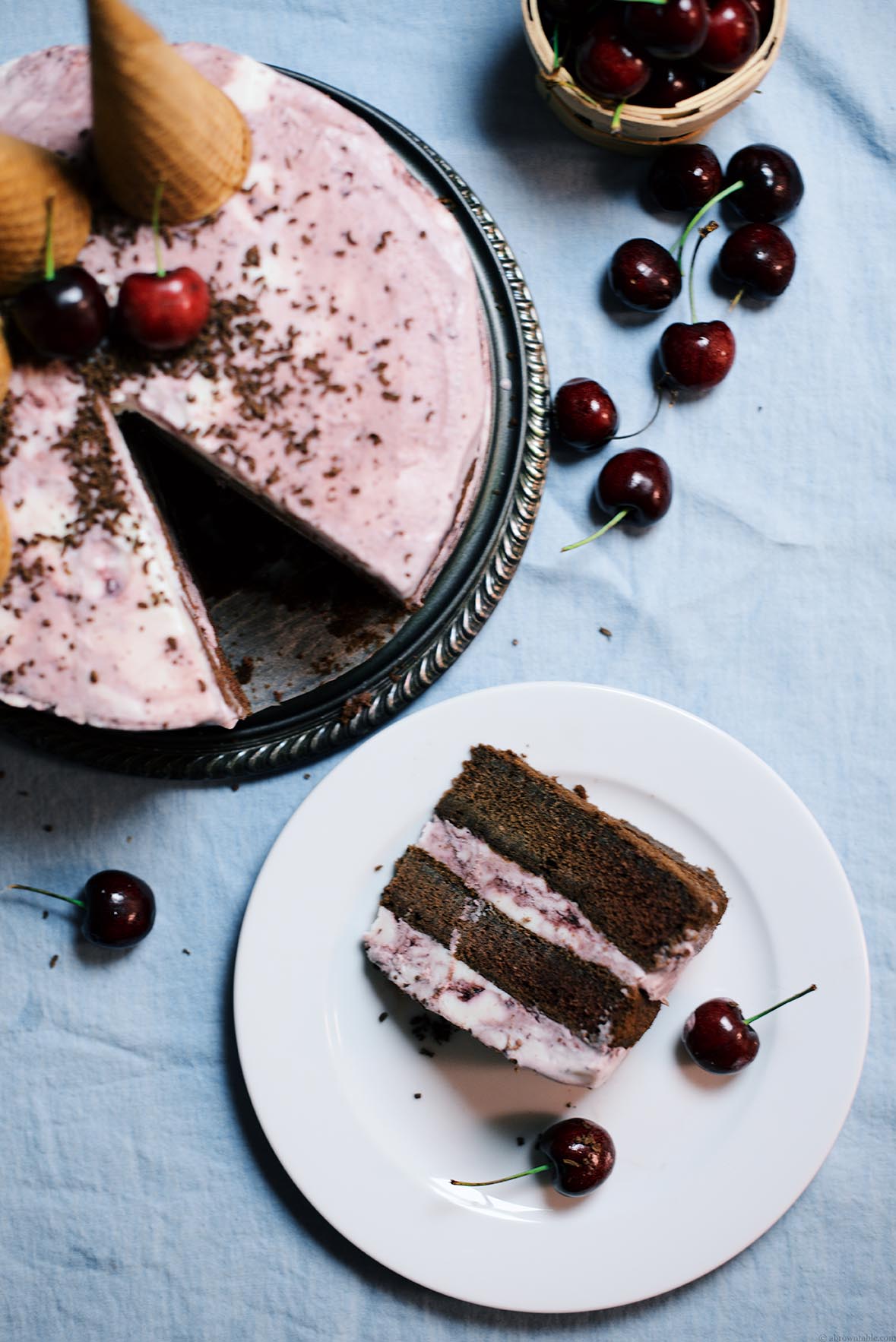 black forest ice cream cake | A Brown Table