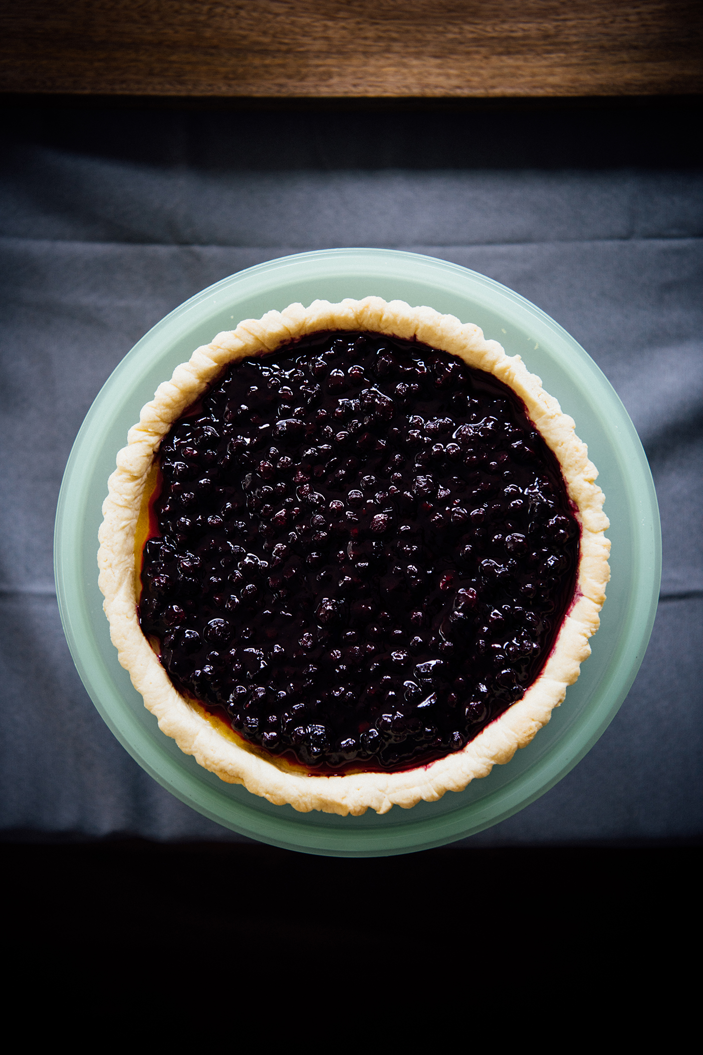 makrut lime leaf scented blueberry and lemon curd tart | Nik Sharma