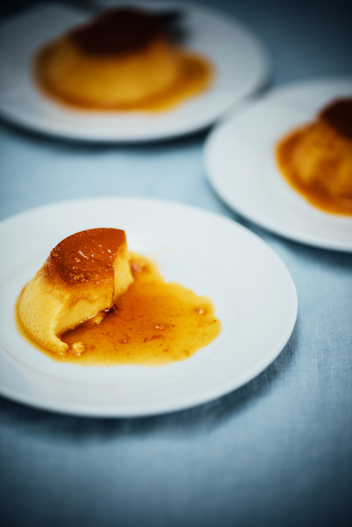 mango cardamom flan | Nik Sharma