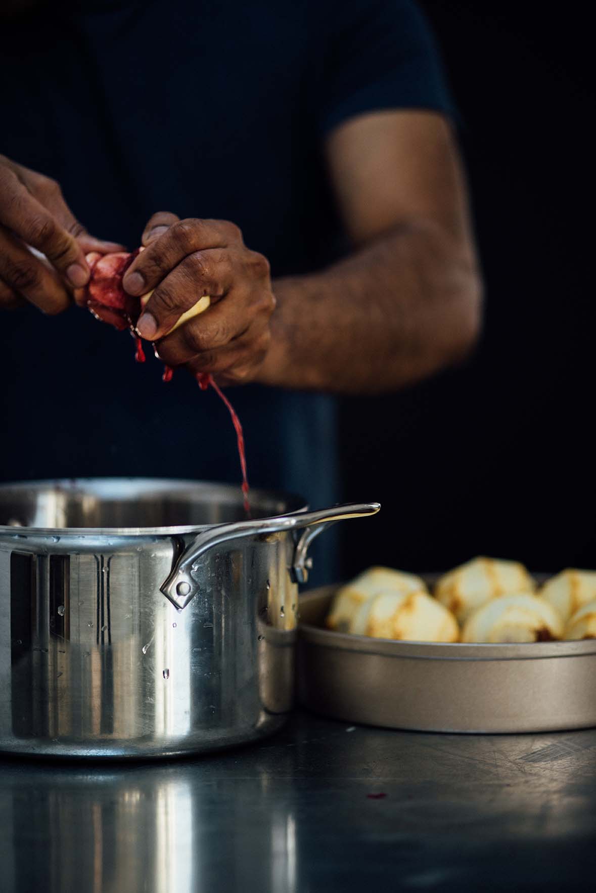 rosemary and star anise infused blood orange ice cream |A Brown Table