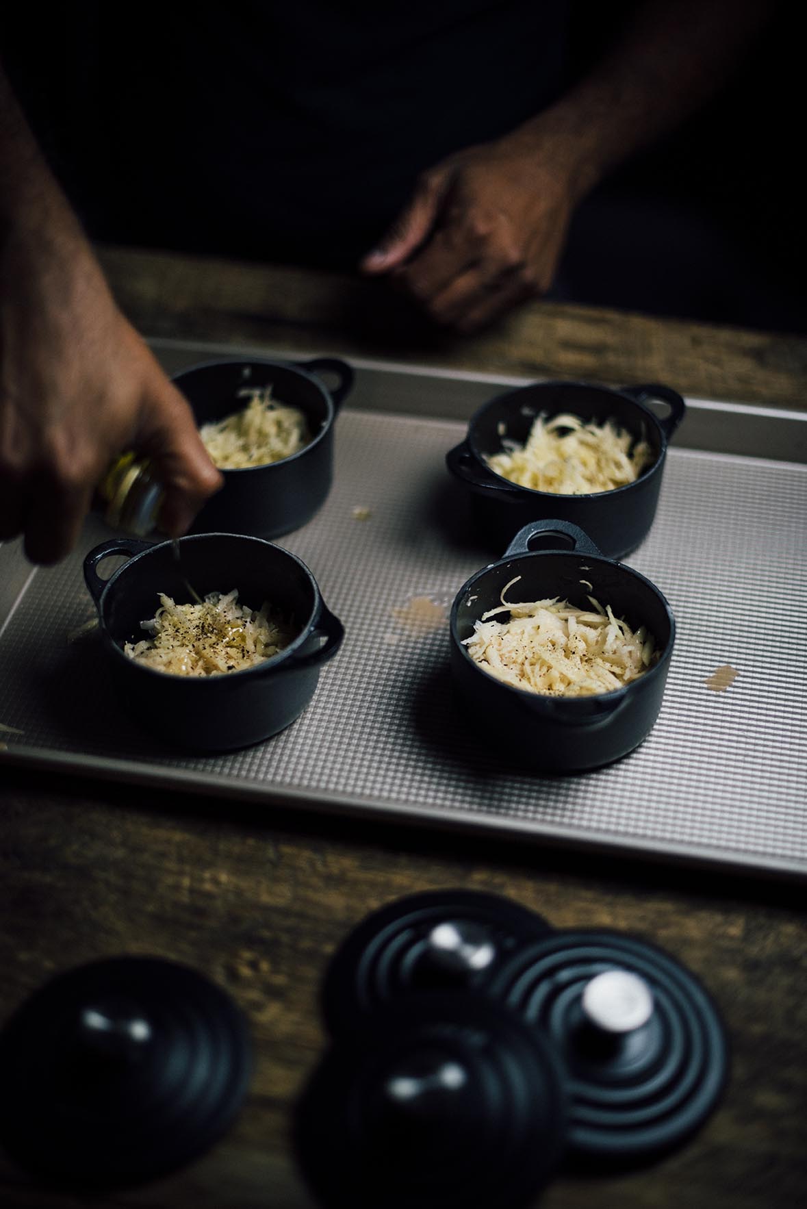 easy baked eggs with shichimi togarashi and kimchi |A Brown Table