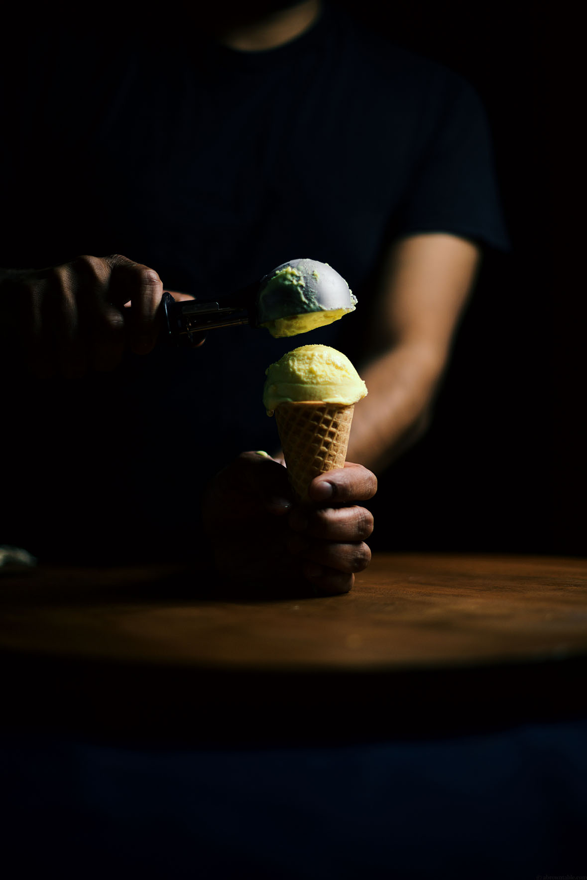 turmeric and ginger honeycomb ice cream| A Brown Table
