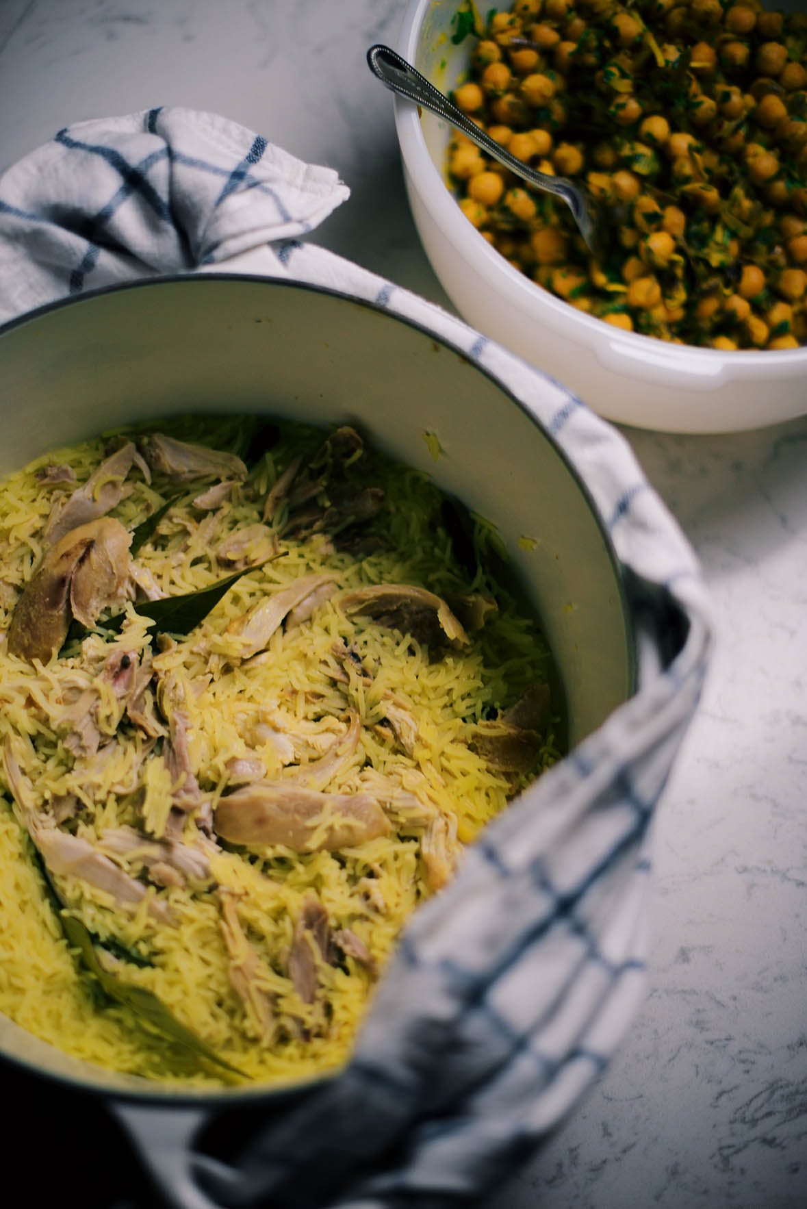 spiced chickpeas and chicken pilaf | A Brown Table
