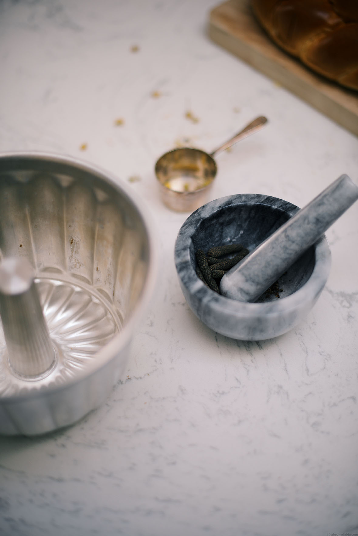 chamomile and long black pepper steamed bread pudding | A Brown Table