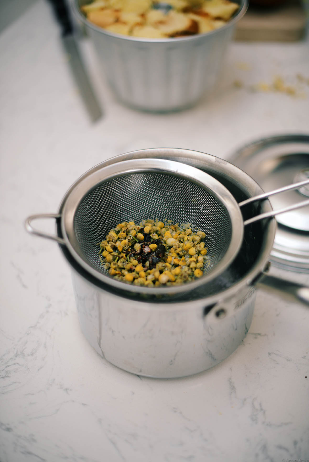 chamomile and long black pepper steamed bread pudding | A Brown Table