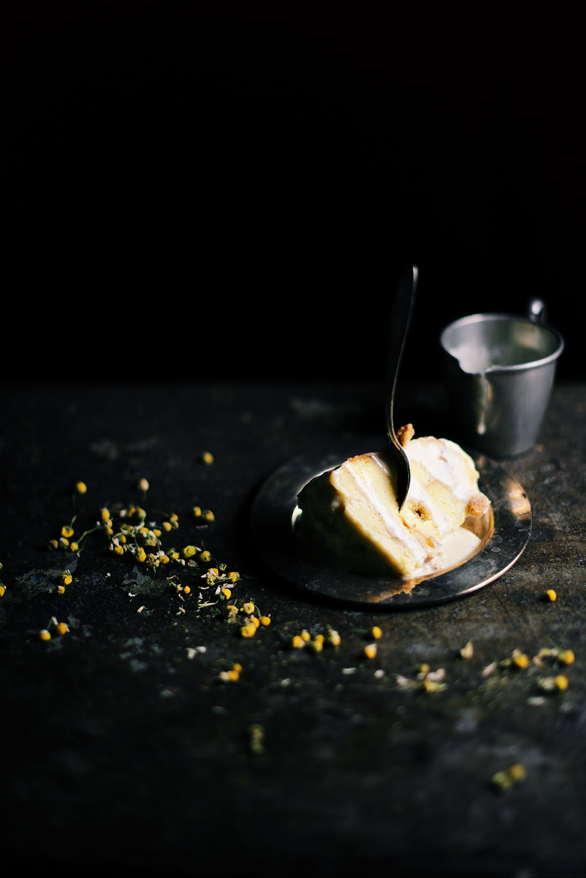 chamomile and long black pepper steamed bread pudding | A Brown Table