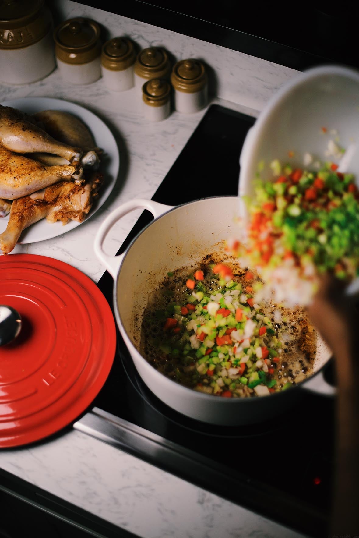 saffron and coriander chicken fricassee| A Brown Table