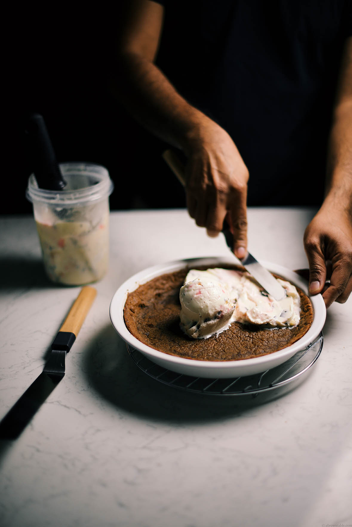 peppermint white chocolate ice cream and gingersnap crust pie | A Brown Table