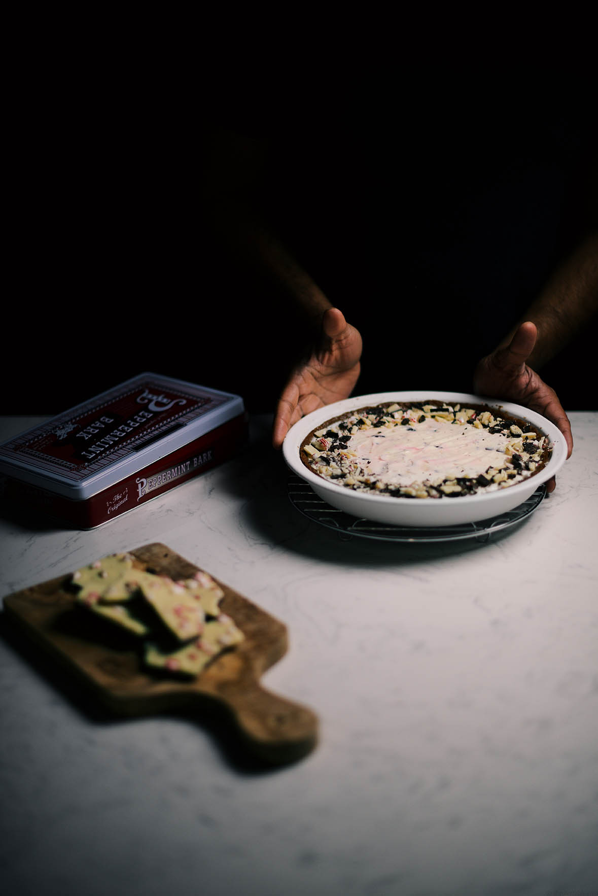 peppermint white chocolate ice cream and gingersnap crust pie | A Brown Table
