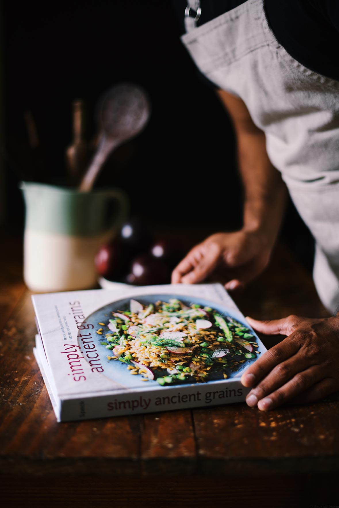 almond polenta tart with sherried plum compote | A Brown Table
