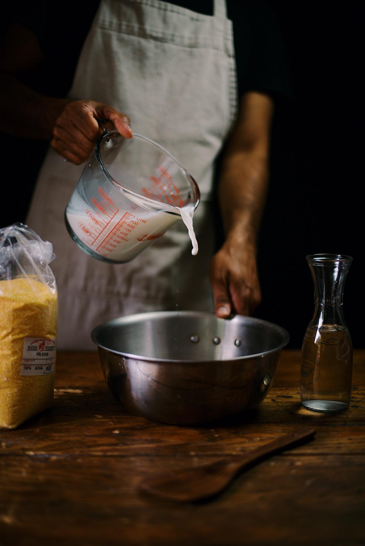 almond polenta tart with sherried plum compote | A Brown Table