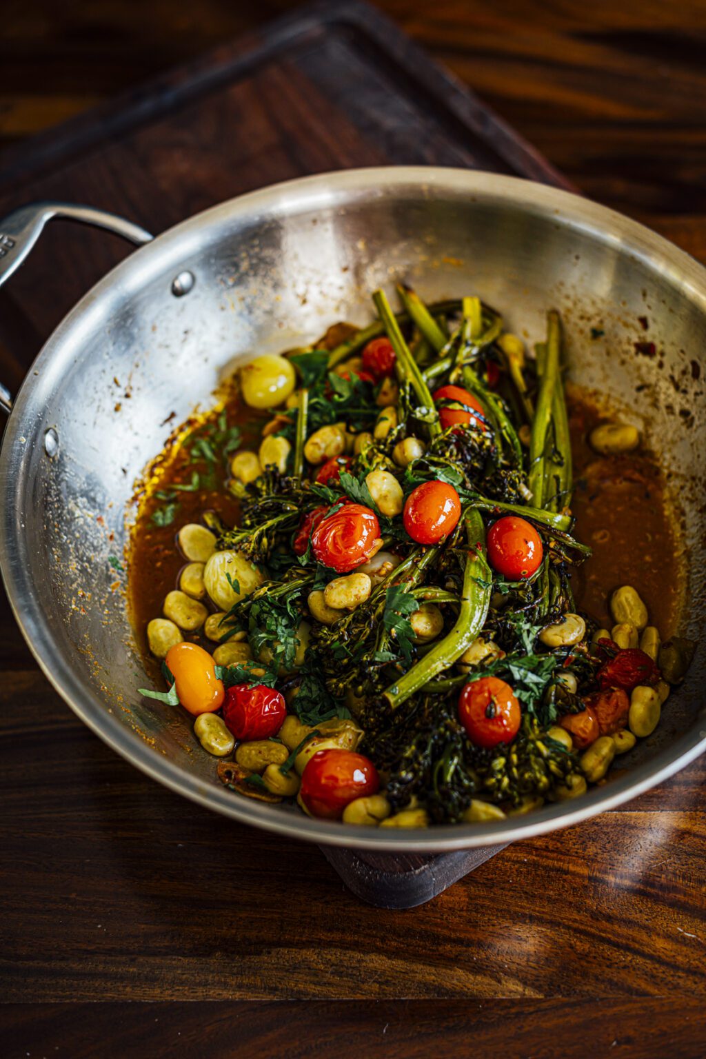 Charred Broccolini with Fava Beans in Vinegar Everyday Flavor Nik