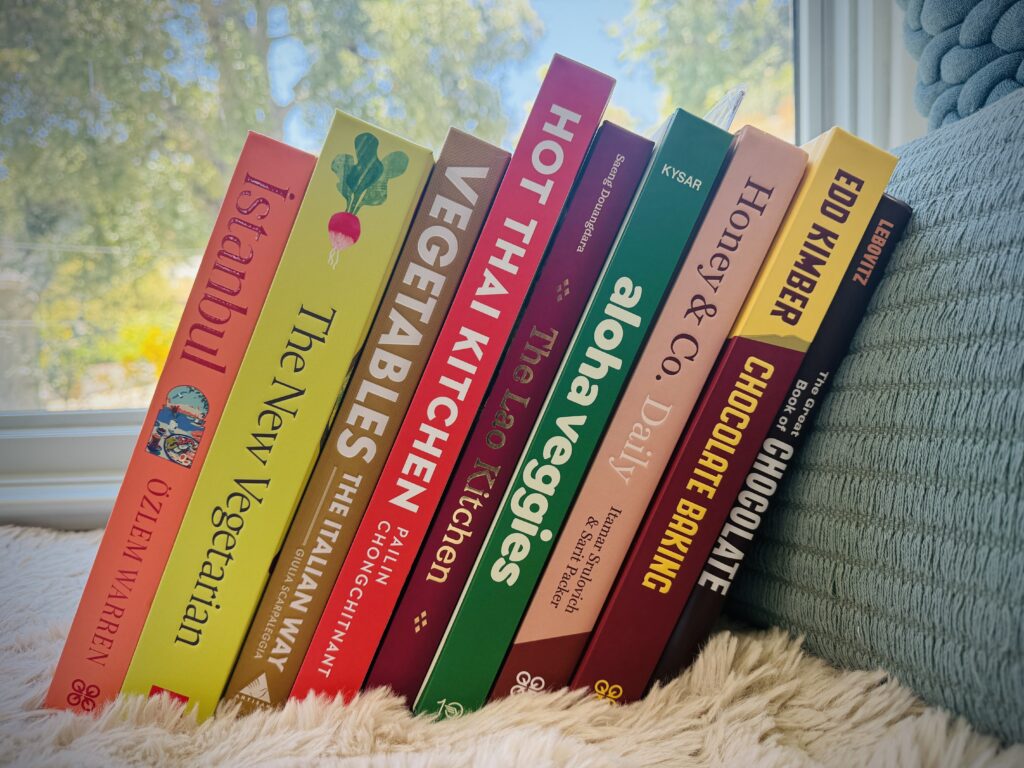 best spring cookbooks 2026 flat lay